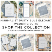 D'accompagnement Carte d'information de mariage classique bleu mono