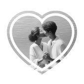 Assiettes En Carton Mariage photo personnalisé en forme de coeur