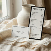 Carte rack de tarif minimal