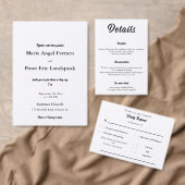 Minimalist Typography Wedding Program Handwaaier (Personaliseer de collectie van deze zelfstandige maker.)