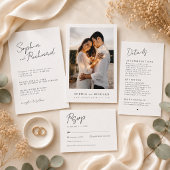 Menu Mariage Élégant Minimaliste