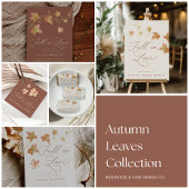 Carte D'accompagnement Automne Feuilles Automne Baby shower Demande de ré