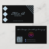 Carte De Visite Modern Geometric Sleek Minimalist 