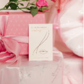 Minimalistische Light Peach Make-up Artist Line Ar Sleutelhanger