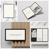 Minimale luxe Boutique Black/Ivory-benoeming Visitekaartje