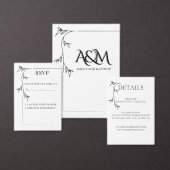 Carte d'invitation de mariage QR Code Tout en Un (Personnalisez la collection de ce créateur indépendant.)