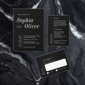 Invitation Mariage minimaliste photo noir et blanc élégant (Personnalisez la collection de ce créateur indépendant. )