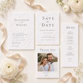 Carte de rappel de date de mariage à monogramme mi