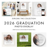 Invitation Tout En Un Photo Overlay QR Code Script Graduation Party