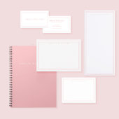 Carnet Monogramme Rose Minimaliste Élégant