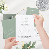 Carte De Placement Sage Ampersand Mariage | Sièges à table plate