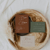 Faire-part de mariage minimaliste Sage Green