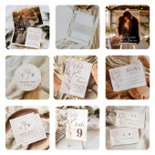 Menu Mariage minimaliste moderne élégant