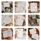 Minimalistisch Modern Floral Sketch Elegant Weddin Blikjeskoeler