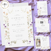 Save The Date Minimalist Wildflower Botanical Wedding Photo