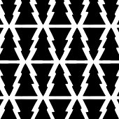 Minimalistisch zwart-wit kerstboompatroon kleine kerstsok