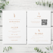 Menu Mariage minimaliste blanc et beige (Personnalisez la collection de ce créateur indépendant.)