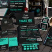 Mobiele autowas & detailing aangepaste QR-code Magneet