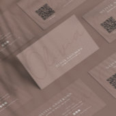 Nom personnalisé Minimaliste Mocha Brun Script