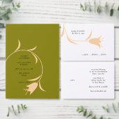 MOD PEACH & OLIVE TULIP Faire-part de mariage (Personnalisez la collection de ce créateur indépendant.)
