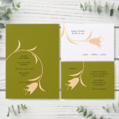 MOD PEACH & OLIVE TULIP Faire-part de mariage (Personnalisez la collection de ce créateur indépendant.)