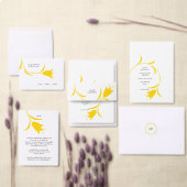 INVITATION MOD JAUNE MARIAGE TULIP (Personnalisez la collection de ce créateur indépendant.)