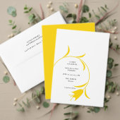 MOD GELE TULP BRUILOFT KAART (Personaliseer deze collectie van deze onafhankelijke maker. Test)