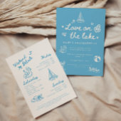 Moderne blauwe script Hen Party bedankje Cadeaulabel