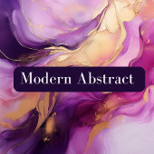 Invitation Abstrait moderne violet et or