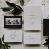 Eenvoudige RSVP van het Zwarte en Witte Bouw met Q