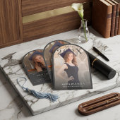 Faire-part Modern Minimalist Photo Graduation Black Script 