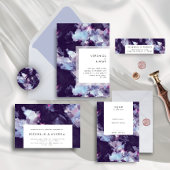 Serviette En Papier Mariage de pinceau moderne violet