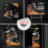 Moderne kappersstoel kapsalon kapster