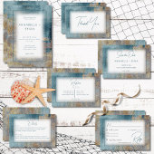 Plage moderne Faire-part de mariage Abstrait