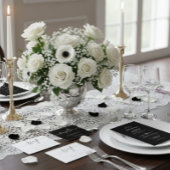 Numéro De Table Noir Simple Mariage Calligraphie Place de siège