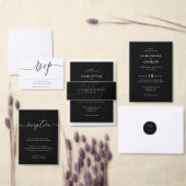 Sticker Rond Script Signature élégante RSVP (Personnalisez la collection de ce créateur indépendant.)