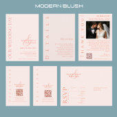 Éventail Mariage Blush simple moderne