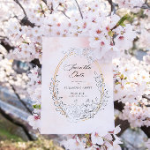 Subtil Blush Floral Mariage Numéro de table