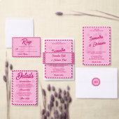 Numéro De Table Modern Blush Pink Chevron Stripe Wedding (Personnalisez la collection de ce créateur indépendant.)