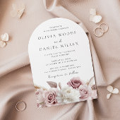 Blush Rozen Mooie bruiloft Kaart