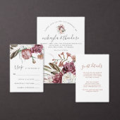 Save The Date Mariage photo floral en terre cuite moderne Boho (Personnalisez la collection de ce créateur indépendant.)