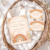 Modern Boho Rainbow Diapper Raffle Informatiekaartje