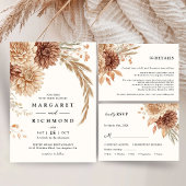 Bandeau De Faire-part Boho Terracotta moderne Mariage Floral