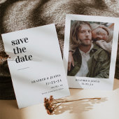 Photo QR Code Bold Carte de remerciements Mariage