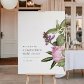 Invitation Jardin de fleurs Fête des mariées rose vert