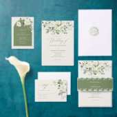 Numéro de table de mariage à la verdure botanique (Personnalisez la collection de ce créateur indépendant. )