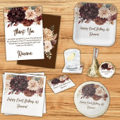 Fleurs beiges Brown Faire-part de mariage fleuri