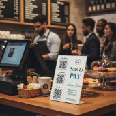 Poster QR Code Payment - Scan to Pay Business Logo