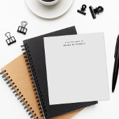 Post-it® Du bureau de Simple Monogram Grey