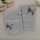 Feuille De Papier Cadeau Motif papillon moderne